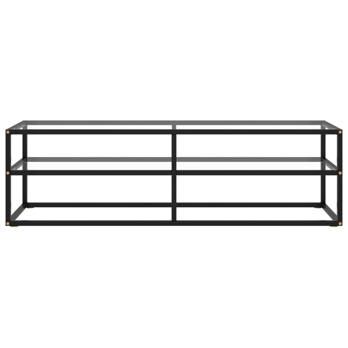 Mobile TV Nero con Vetro Temperato 140x40x40 cm 322863