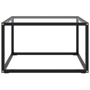 Tavolino da Salotto Nero con Vetro Temperato 60x60x35 cm  cod mxl 5571