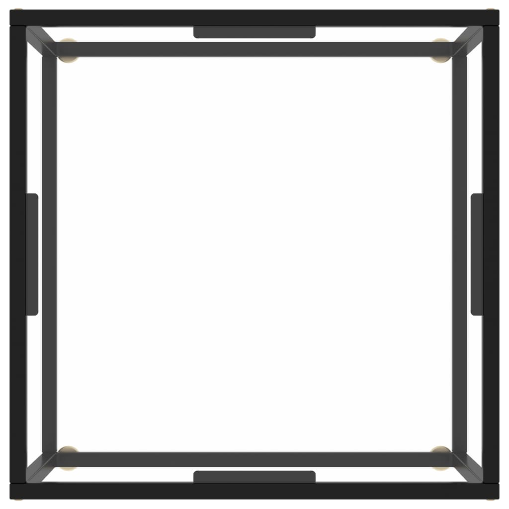 Tavolino da Salotto Nero con Vetro Temperato 60x60x35 cm  cod mxl 5571