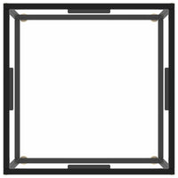 Tavolino da Salotto-Tavolino da soggiorno Nero con Vetro Temperato 60x60x35 cm