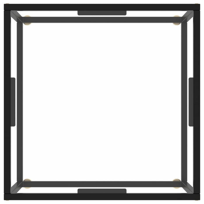Tavolino da Salotto-Tavolino da soggiorno Nero con Vetro Temperato 60x60x35 cm