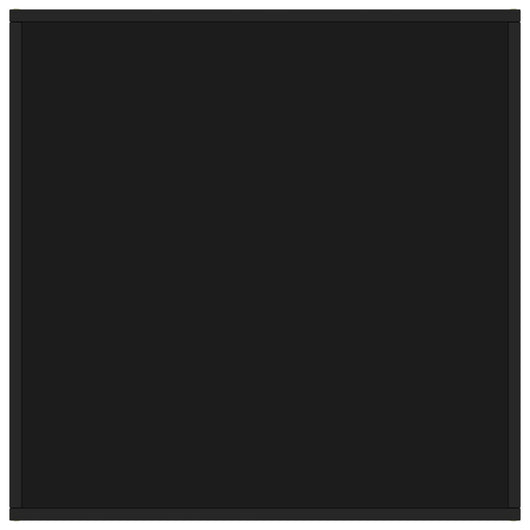 Tavolino da Salotto Nero con Vetro Nero 80x80x35 cm 322876