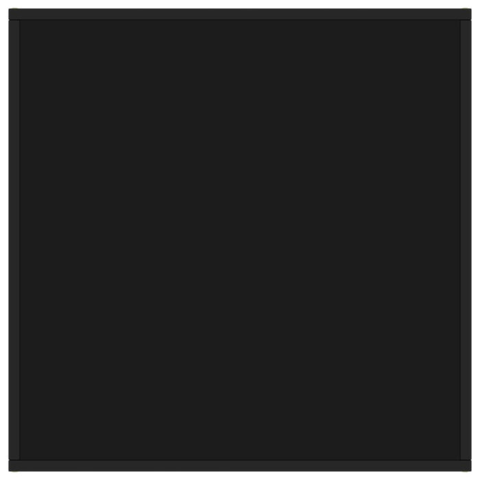 Tavolino da Salotto Nero con Vetro Nero 80x80x35 cm 322876