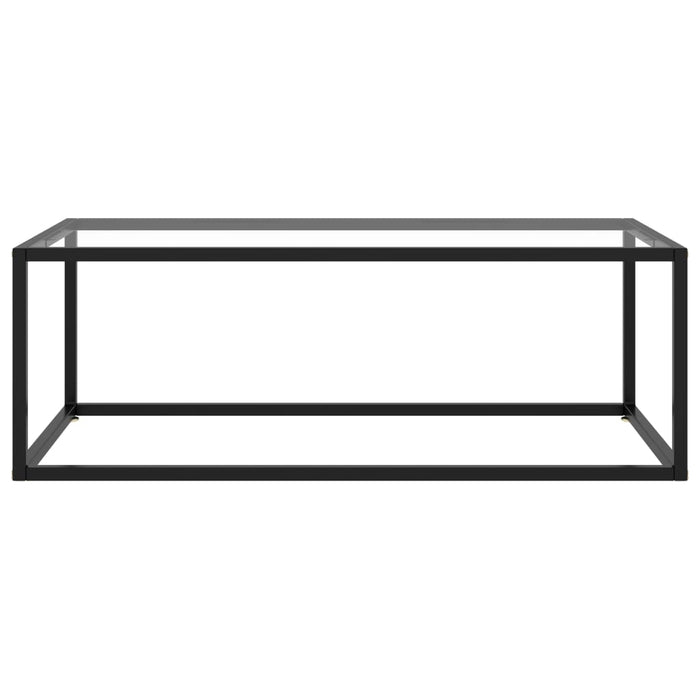 Tavolino da Salotto Nero con Vetro Temperato 100x50x35 cm 322879
