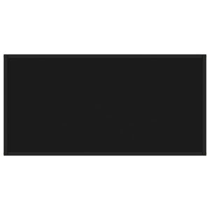 Tavolino da Salotto Nero con Vetro Nero 100x50x35 cm