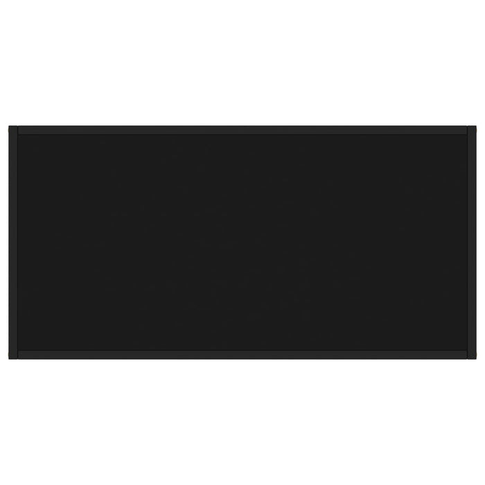 Tavolino da Salotto Nero con Vetro Nero 100x50x35 cm 322880