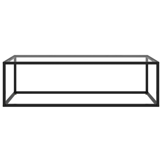 Tavolino da Salotto Nero con Vetro Temperato 120x50x35 cm 322883