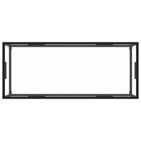 Tavolino da Salotto Nero con Vetro Temperato 120x50x35 cm  cod mxl 63621