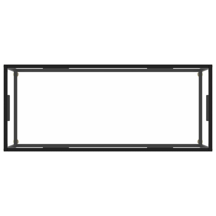 Tavolino da Salotto Nero con Vetro Temperato 120x50x35 cm  cod mxl 63621