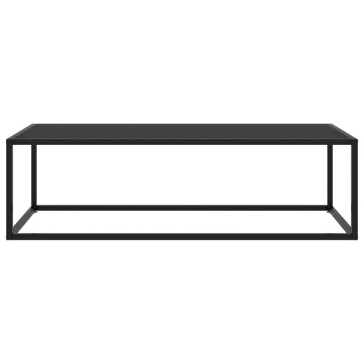Tavolino da Salotto Nero con Vetro Nero 120x50x35 cm  cod mxl 58670