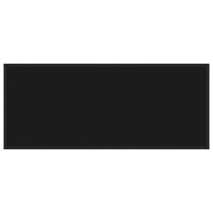 Tavolino da Salotto Nero con Vetro Nero 120x50x35 cm  cod mxl 58670