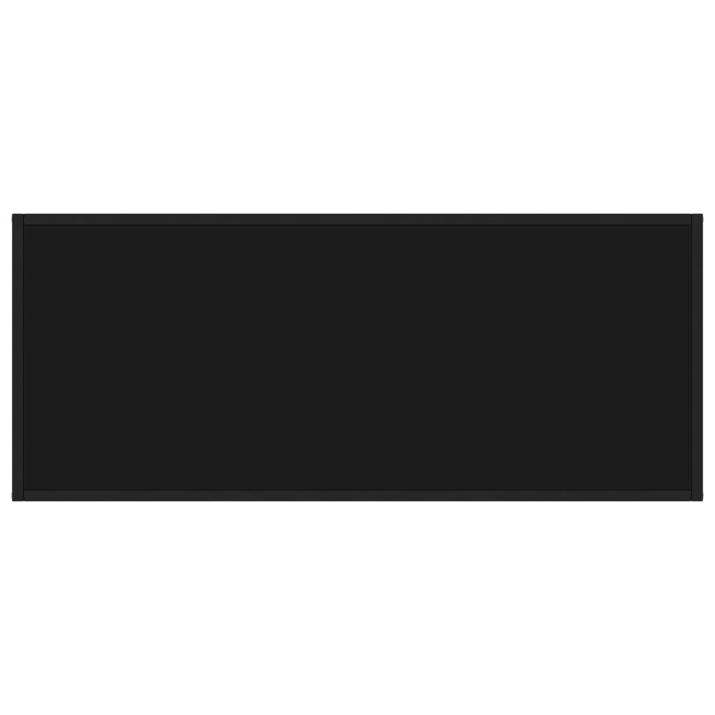 Tavolino da Salotto Nero con Vetro Nero 120x50x35 cm 322884