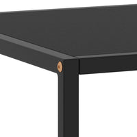 Tavolino da Salotto Nero con Vetro Nero 120x50x35 cm 322884