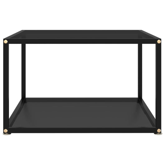 Tavolino da Salotto Nero 60x60x35 cm in Vetro Temperato 322888