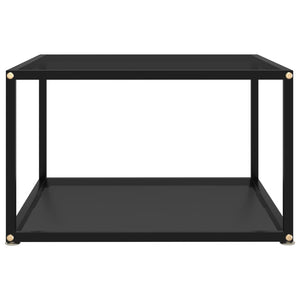 Tavolino da Salotto Nero 60x60x35 cm in Vetro Temperato cod mxl 20184
