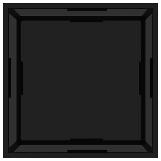 Tavolino da Salotto Nero 60x60x35 cm in Vetro Temperato 322888