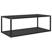 322898 Coffee Table Black 100x50x35 cm Tempered Glass cod mxl 18368