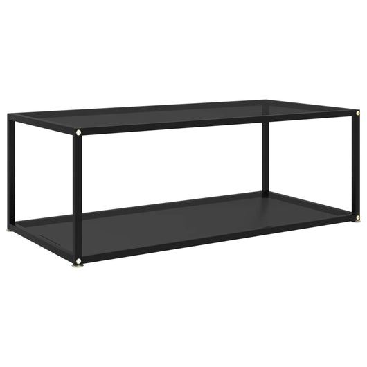322898 Coffee Table Black 100x50x35 cm Tempered Glass cod mxl 18368