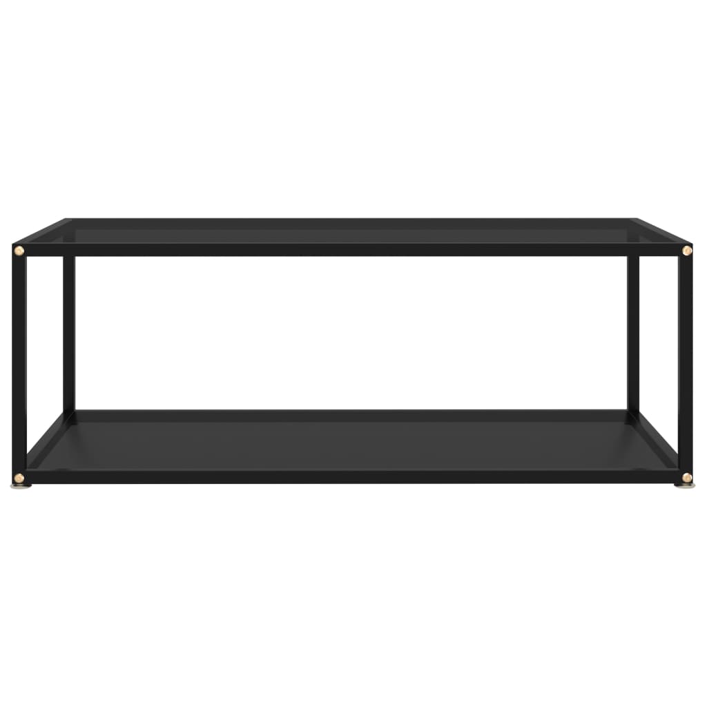 322898 Coffee Table Black 100x50x35 cm Tempered Glass cod mxl 18368