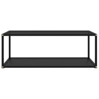 322898 Coffee Table Black 100x50x35 cm Tempered Glass cod mxl 18368