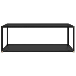 322898 Coffee Table Black 100x50x35 cm Tempered Glass cod mxl 18368