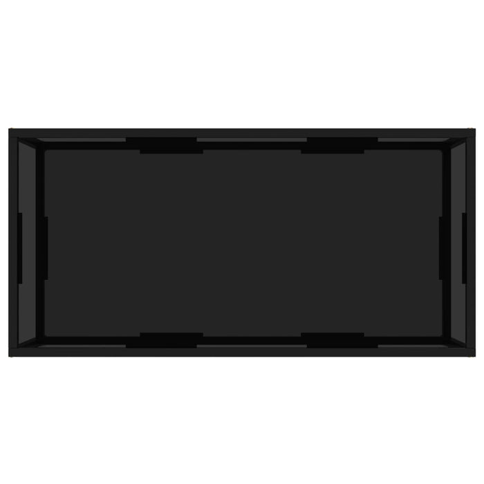 322898 Coffee Table Black 100x50x35 cm Tempered Glass cod mxl 18368