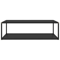 322903  Coffee Table Black 120x60x35 cm Tempered Glass 322903