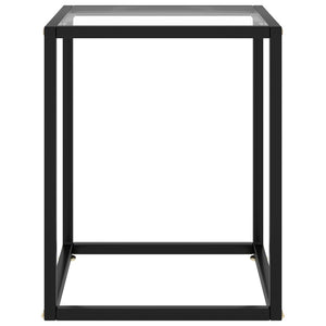 Tavolino da Salotto Nero con Vetro Temperato 40x40x50 cm  cod mxl 55933