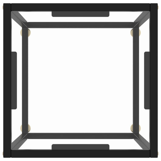 Tavolino da Salotto Nero con Vetro Temperato 40x40x50 cm 322907