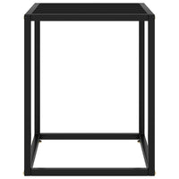 Tavolino da Salotto Nero con Vetro Nero 40x40x50 cm  cod mxl 55165
