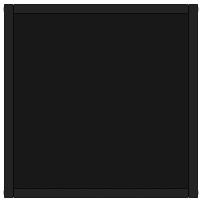 Tavolino da Salotto Nero con Vetro Nero 40x40x50 cm 322908