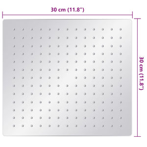 Testa Doccia a Pioggia in Acciaio Inox 304 30x30cm Quadrata