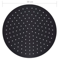 Testa Doccia a Pioggia in Acciaio Inox 30 cm Rotonda Nera 147692