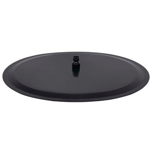 Testa Doccia a Pioggia in Acciaio Inox 50 cm Rotonda Nera