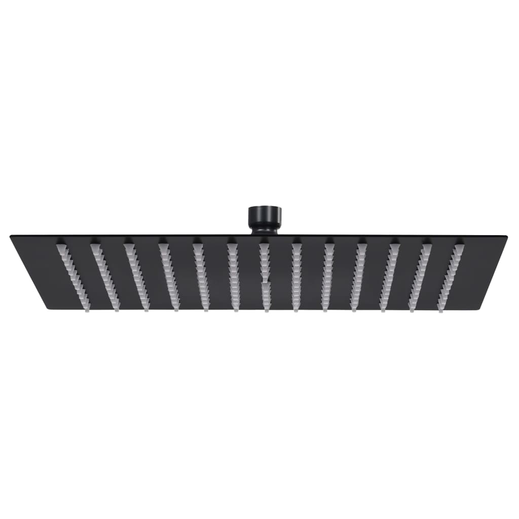 Soffione doccia a pioggia Soffione doccia Soffione doccia a mano Accessorio per il bagno Acciaio inossidabile 25 x 25 cm Quadrato Nero 02_0002078