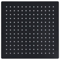 Soffione doccia a pioggia Soffione doccia Soffione doccia a mano Accessorio per il bagno Acciaio inossidabile 25 x 25 cm Quadrato Nero 02_0002078