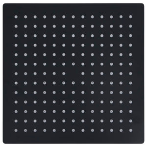 Soffione doccia a pioggia Soffione doccia Soffione doccia a mano Accessorio per il bagno Acciaio inossidabile 25 x 25 cm Quadrato Nero 02_0002078