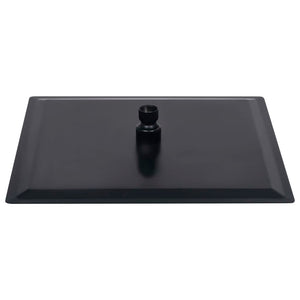 Soffione doccia a pioggia Soffione doccia Soffione doccia a mano Accessorio per il bagno Acciaio inossidabile 25 x 25 cm Quadrato Nero 02_0002078