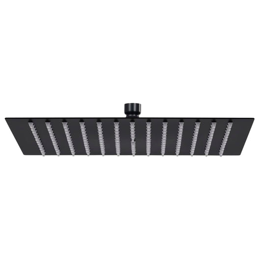 Soffione doccia a pioggia Soffione doccia Soffione doccia a mano Accessorio per il bagno Acciaio inossidabile 30 x 30 cm Quadrato Nero 02_0002079