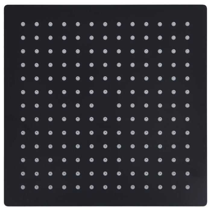 Testa Doccia a Pioggia in Acciaio Inox 30x30 cm Quadrata Nera 147697