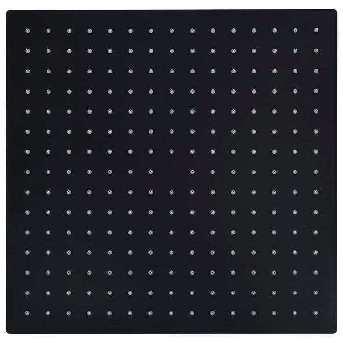 Testa Doccia a Pioggia in Acciaio Inox 40x40 cm Quadrata Nera cod mxl 52592