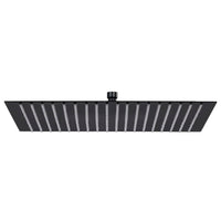 Soffione doccia a pioggia Soffione doccia Soffione doccia a mano Accessorio per il bagno Acciaio inossidabile 50 x 50 cm Quadrato Nero 02_0002081