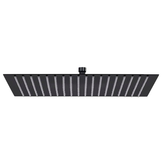 Soffione doccia a pioggia Soffione doccia Soffione doccia a mano Accessorio per il bagno Acciaio inossidabile 50 x 50 cm Quadrato Nero 02_0002081