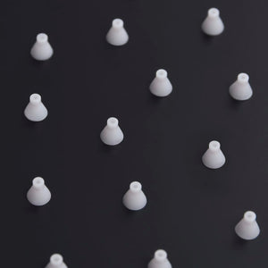 Testa Doccia a Pioggia in Acciaio Inox 50x50 cm Quadrata Nera