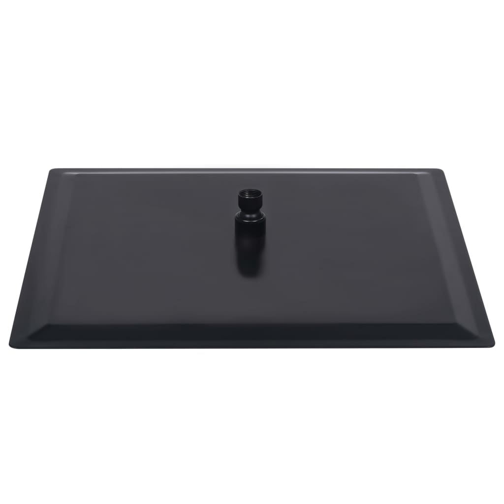 Soffione doccia a pioggia Soffione doccia Soffione doccia a mano Accessorio per il bagno Acciaio inossidabile 50 x 50 cm Quadrato Nero 02_0002081