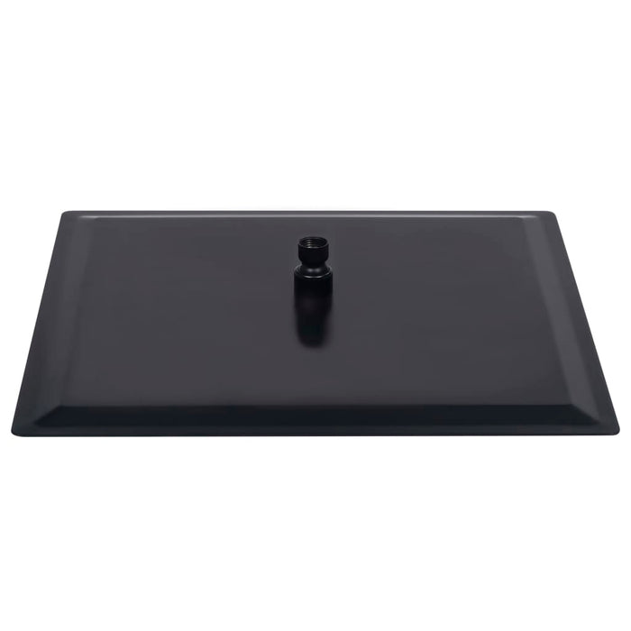 Soffione doccia a pioggia Soffione doccia Soffione doccia a mano Accessorio per il bagno Acciaio inossidabile 50 x 50 cm Quadrato Nero 02_0002081