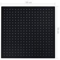 Testa Doccia a Pioggia in Acciaio Inox 50x50 cm Quadrata Nera 147699