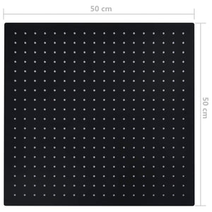 Testa Doccia a Pioggia in Acciaio Inox 50x50 cm Quadrata Nera 147699