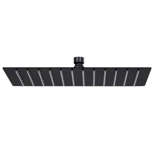 Soffione doccia a pioggia Soffione doccia Soffione doccia a mano Accessorio da bagno Acciaio inossidabile 30 x 20 cm Rettangolare Nero 02_0002082