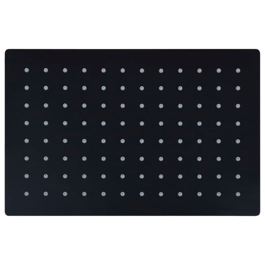 Testa Doccia a Pioggia Acciaio Inox 30x20 cm Rettangolare Nera 147700